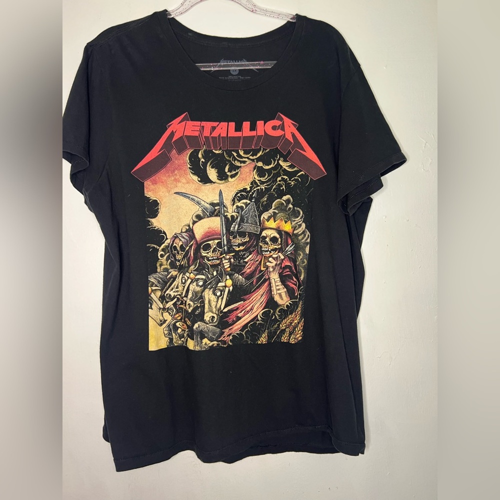 Metallica The Four Horseman T Shirt Black Band Tee